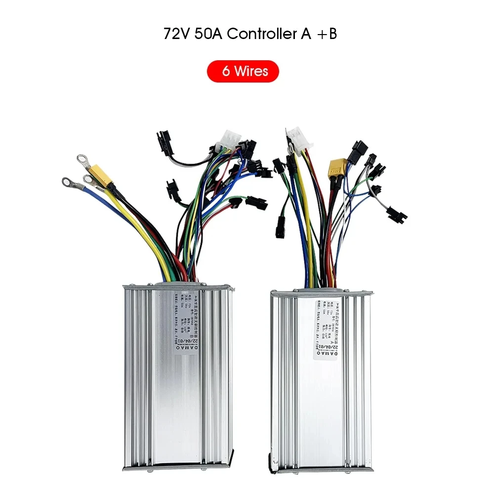 Damao 72V 50A 6 Wires Controller a and B Dual Engines 6000W 7000W Electric Scooter Front Controller and Rear Controller