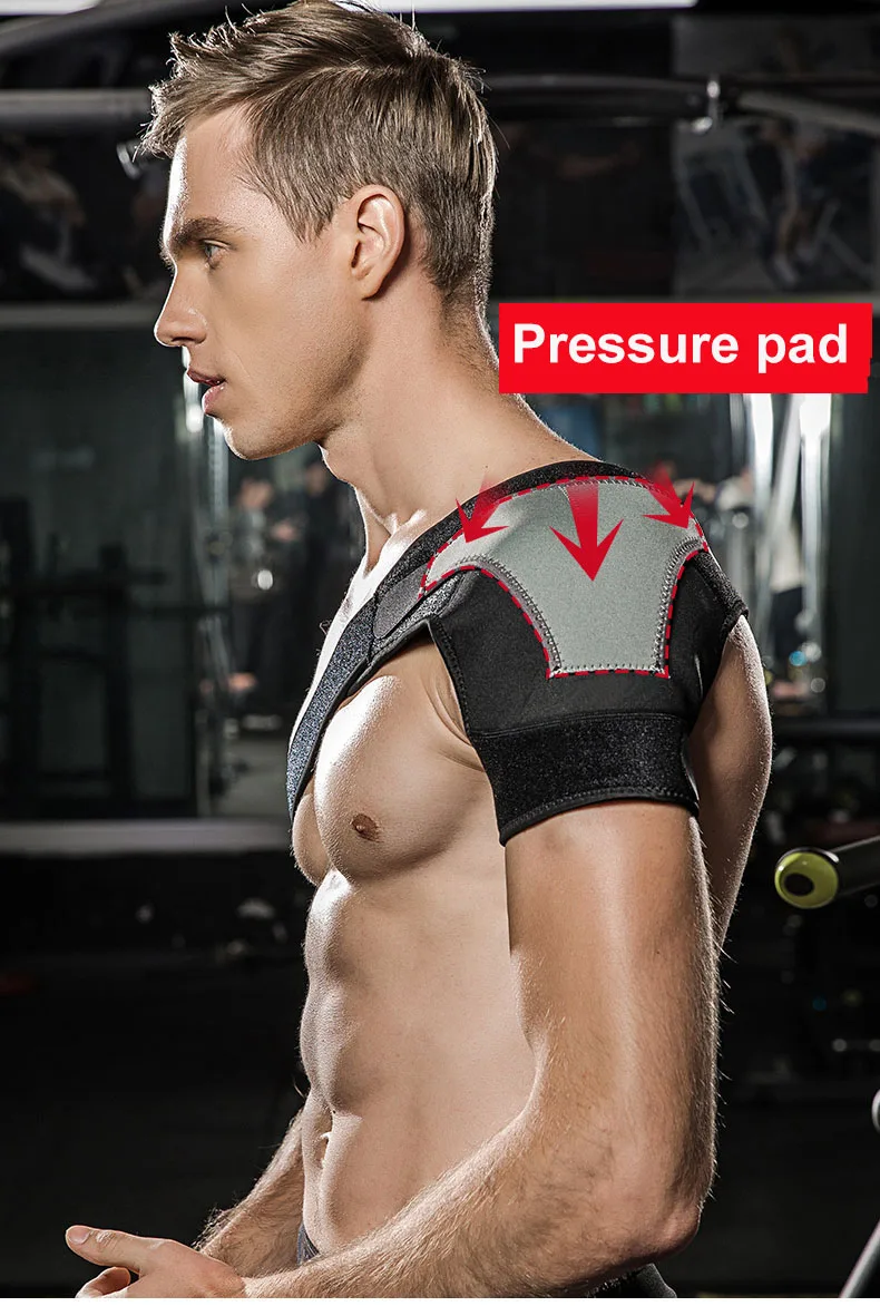 Compression Adjustable Shoulder Guard Brace Support Protector For