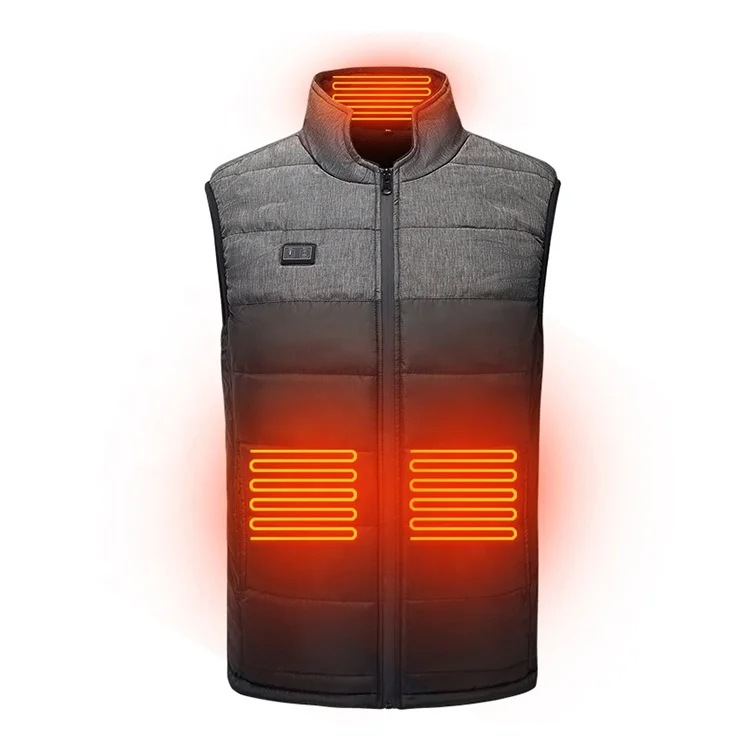 

2021Hot Sell Mens Lightweight Heated Vest with Battery Pack USB Dual control