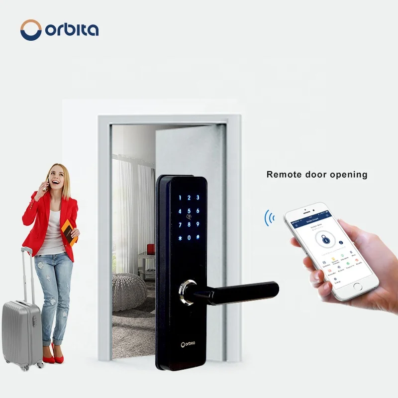 

Orbita new apartment airbnb remote control management door handle keyless lock
