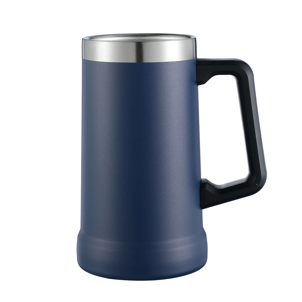 

24oz insulated thermo custom beer mug double wall stainless steel travel coffee mugs with plastic handle