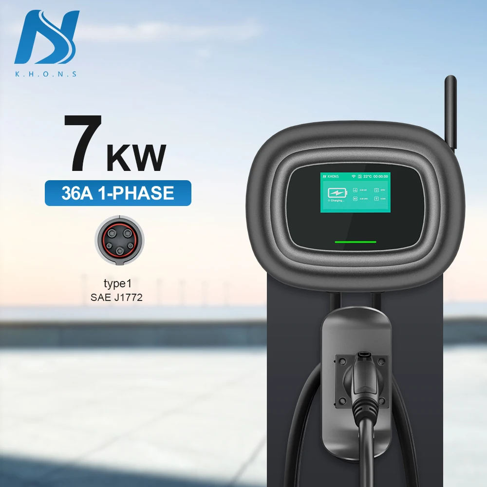 

APP wallbox type 1 sj1772 with nema plug 32A ac 7kw ev charger wall-mounted fast charging stations