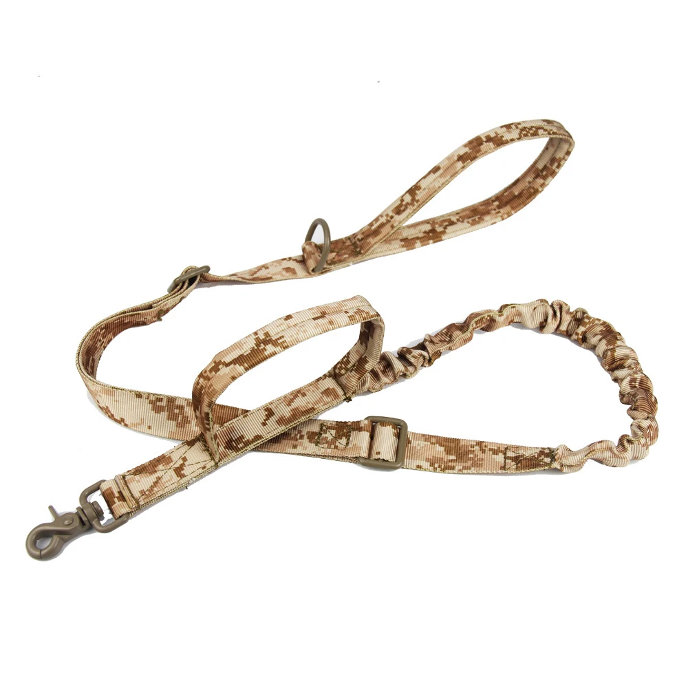 

Military Green Adjustable Nylon Heavy Duty Tactical Handsfree Large Pet Dog Dog Leash And Collar Set, Colorful