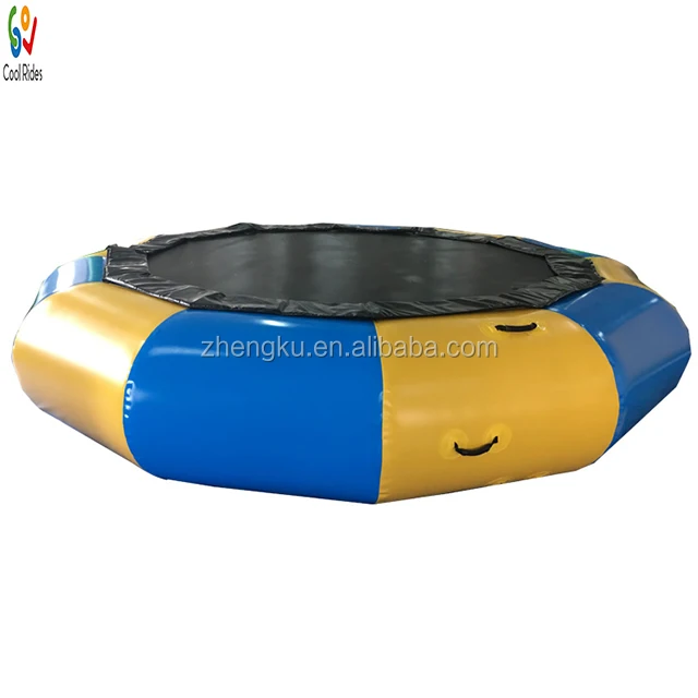 

Factory price PVC tarpaulin Inflatable Floating Water Toys/Inflatable Bungee Trampoline/Inflatable Water Trampoline for sales, Green + white