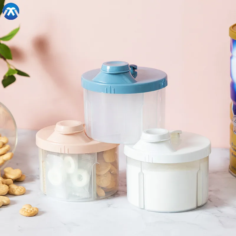 

Milk Powder Box Milk Powder Portable Box Large Capacity Complementary Food Storage Box Baby Milk Powder Container, Pink/white/blue