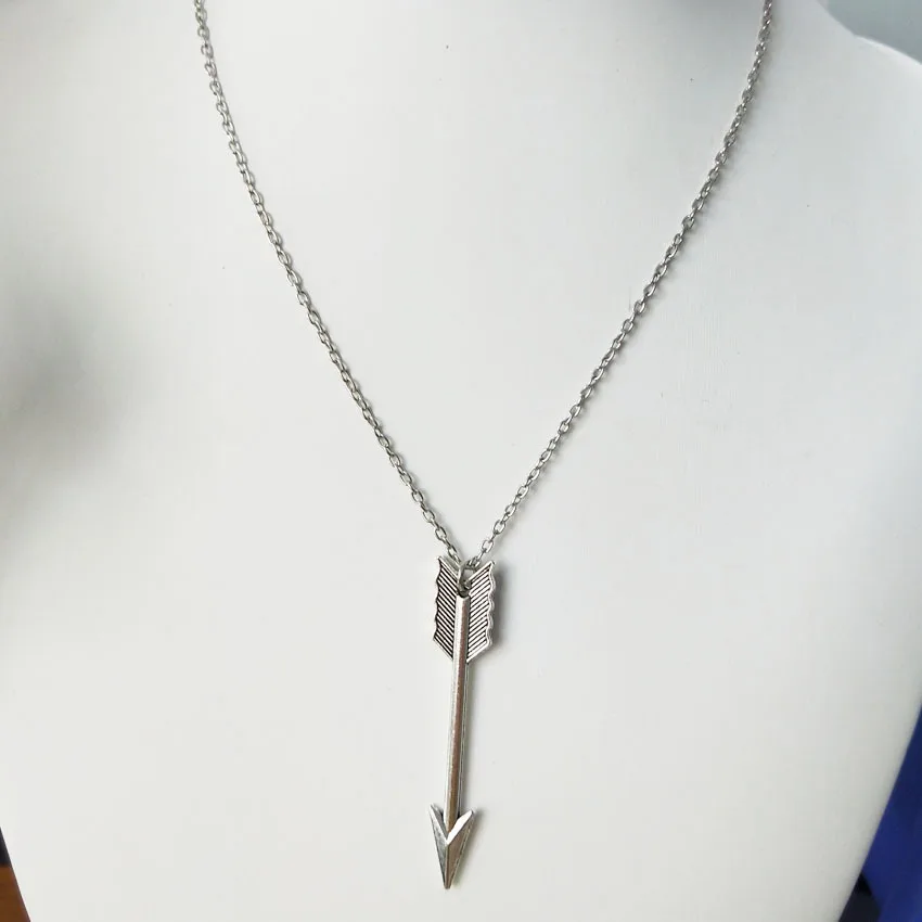 

Silver Color Tribal Arrow Pendant Cupid's Arrow Chain Necklaces For Women Men Unisex Accessories Everyday Jewelry