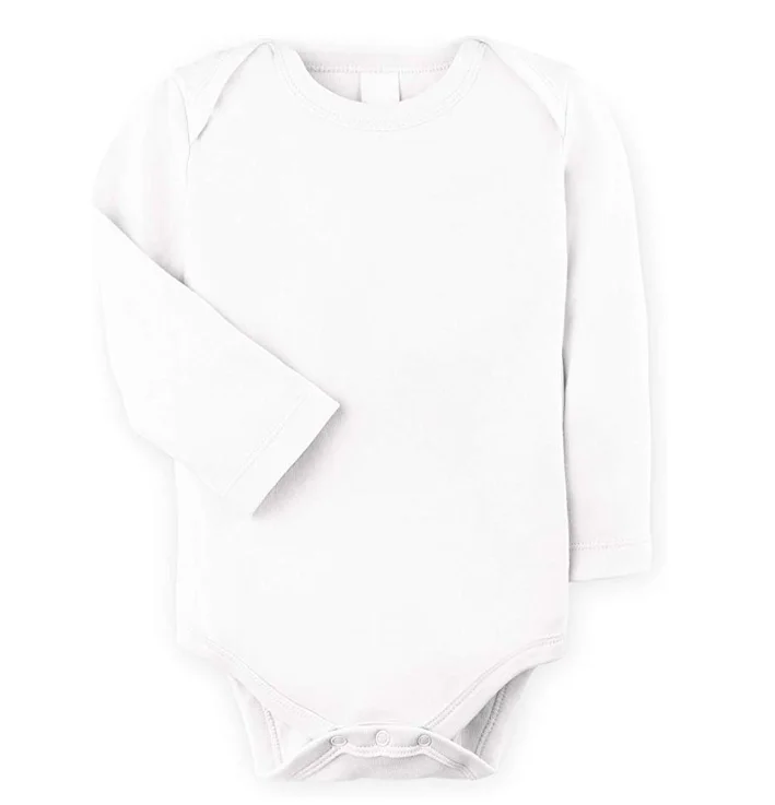 
GOTS certified organic cotton long sleeve bodysuit baby clothes 