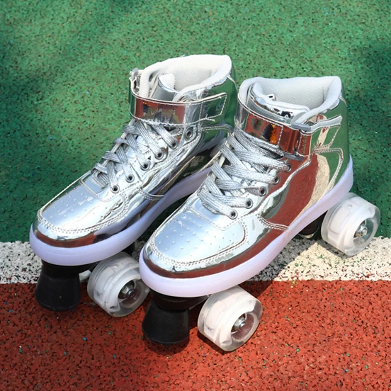 

EACH LED Charging Lights Skates Quad Roller Skates Wholesale Roller Skating for Children Adults Women