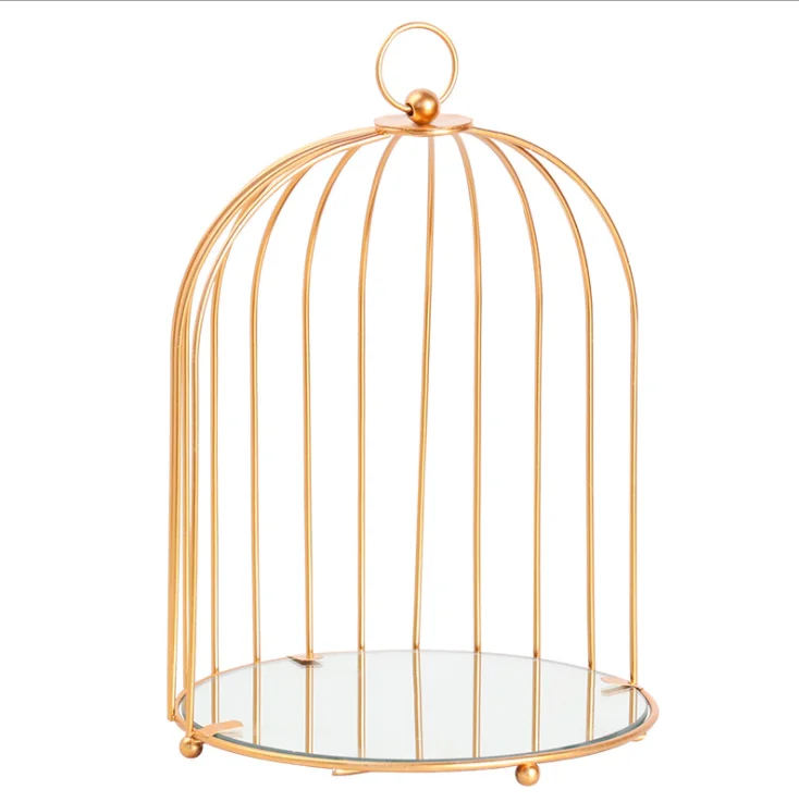 

Living Room Birdcage Shape Decorative Desktop Metal Storage Shelf Racks ZGJ-0039
