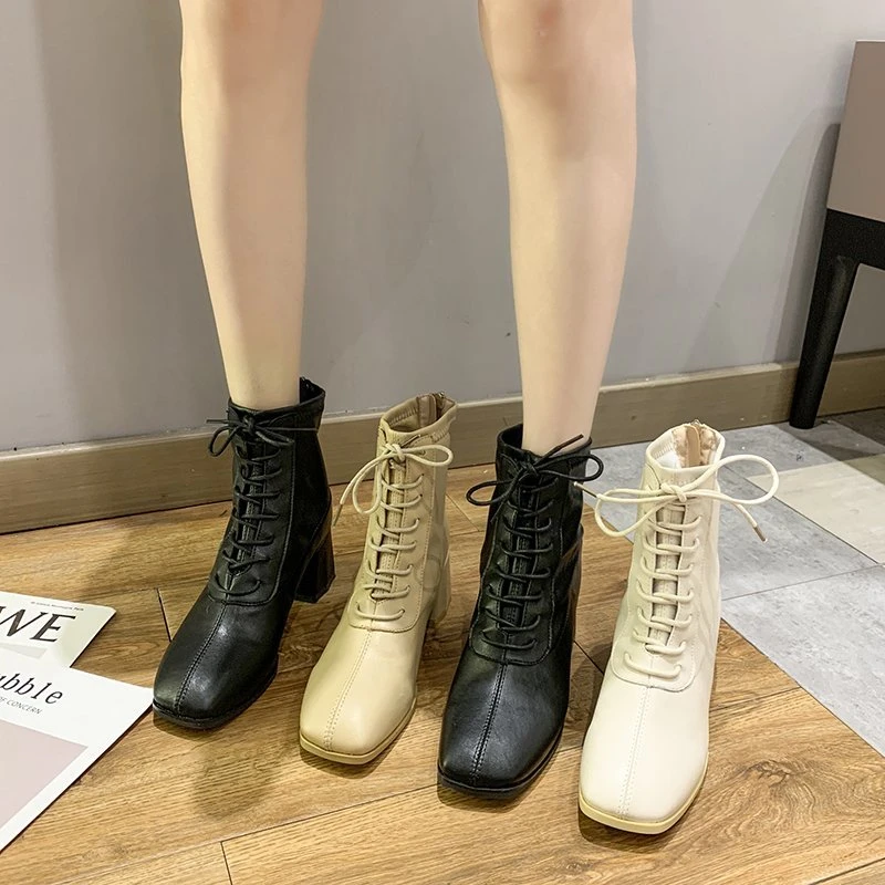 

KH-a166 Flexible Fashion Fitness Water Proof Women Shoes Heels Logo Shoes Boots Women Shoes, White