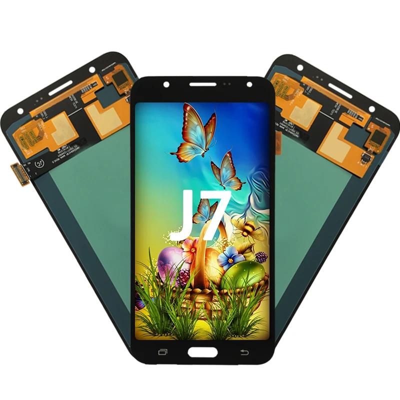 

j7 amoled lcd display touch screen digitizer glass assembly black replacement pantallas for samsung j700 amoled, Black/gold/white