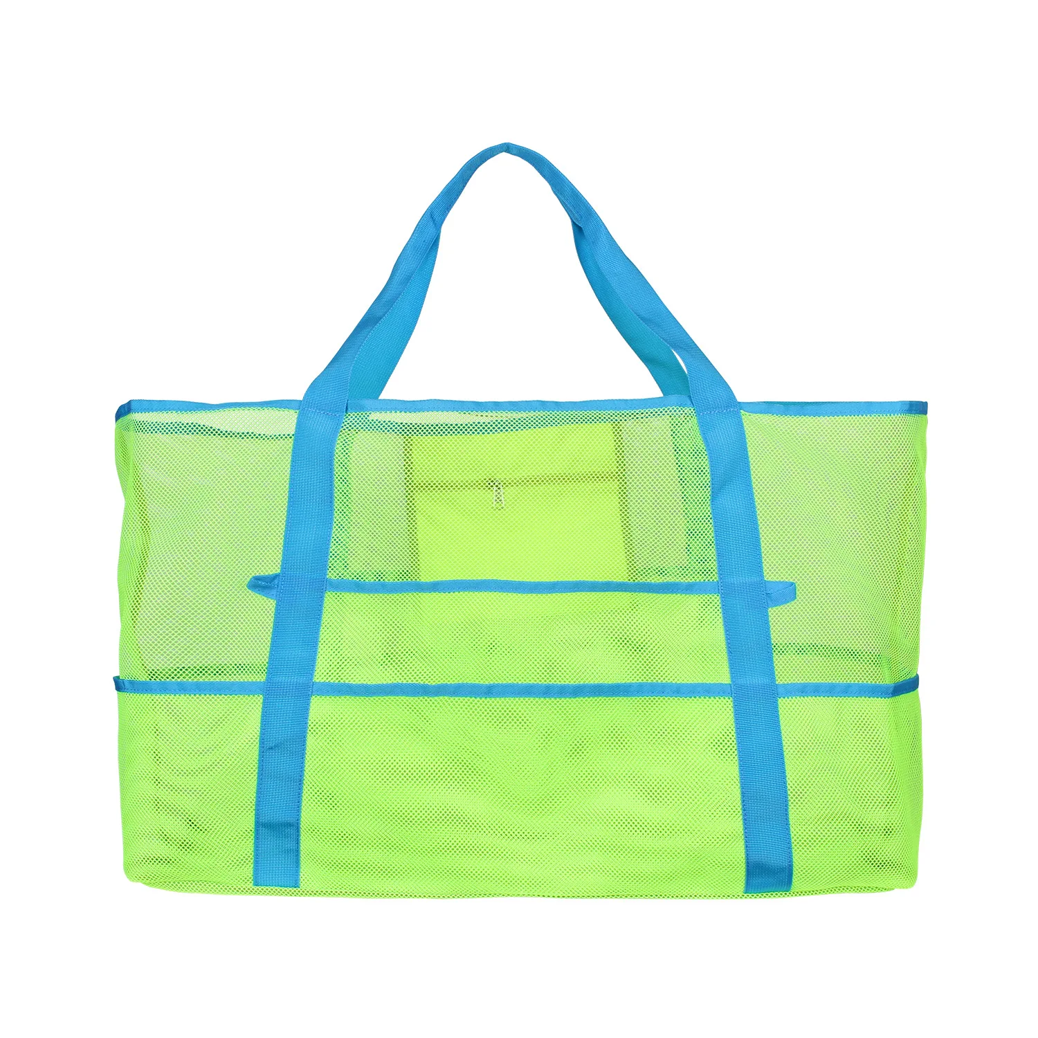 

Large Capacity Outdoor Travel Folding Storage Tote Shoulder Kid'S Toy Mesh Storage Beach Bag, Multi color