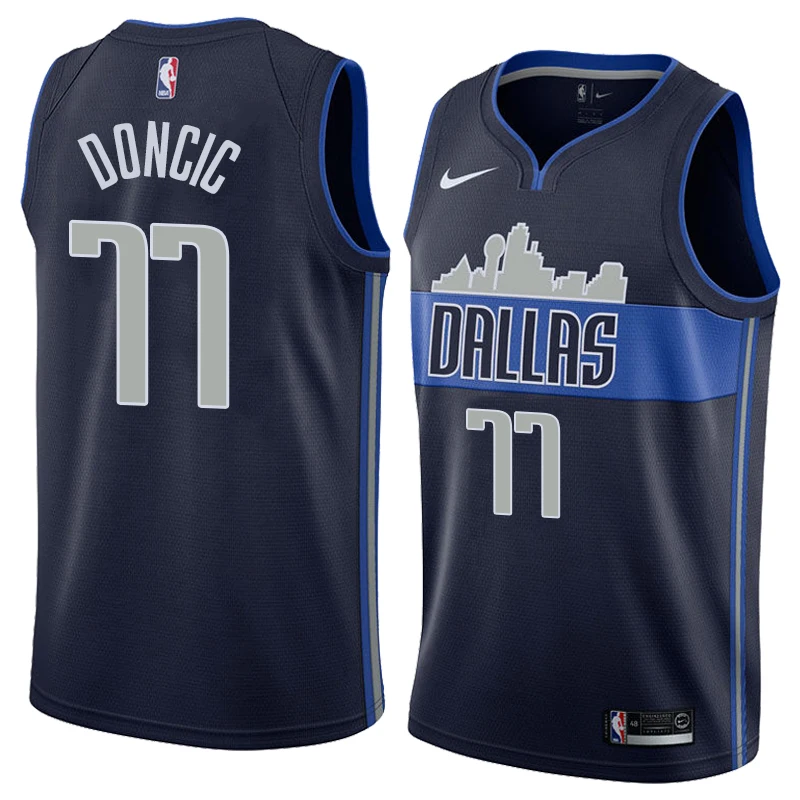 

outlets Men's Luka Doncic Basketball Jersey DALlAS Gradient blue black 77 luka doncic latest basketball shorts sale on discount