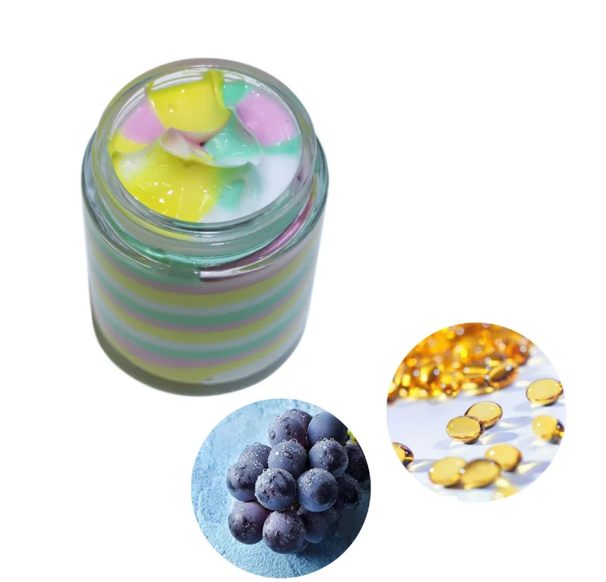 

Rainbow body butter Moisturizer Pure Skin Lightening Foam Fruit Rainbow Ice Cream Whipped Body Butter