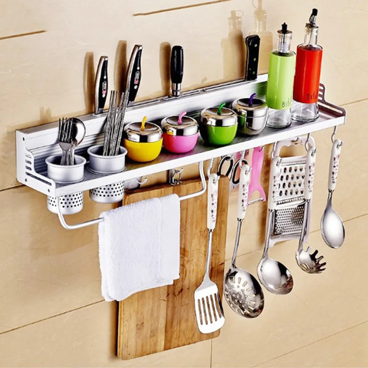 

Aluminium Wall Shelf/Kitchen Wall Storage Rack/Wall Mount Corner Shelf