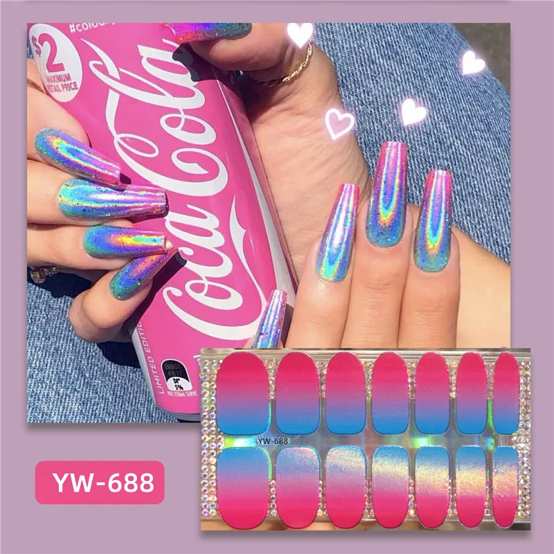 

YW677-692 Wholesale Nail Wraps nail art decoration sticker, jamberry nail sticker, real nail polish nail strips