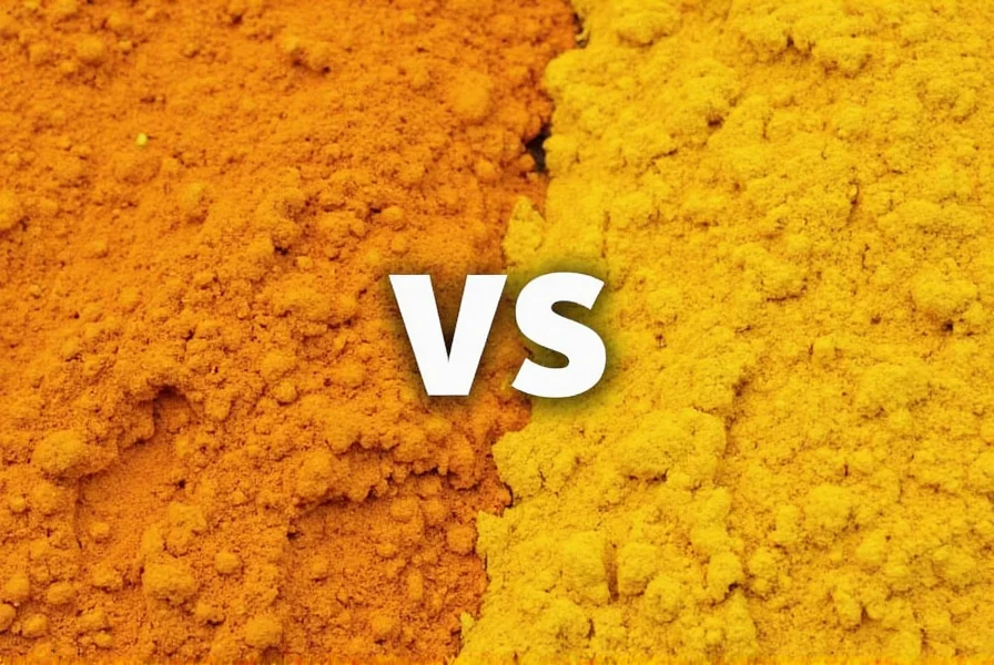 Visual comparison of turmeric root, powder, and curcumin molecular structure
