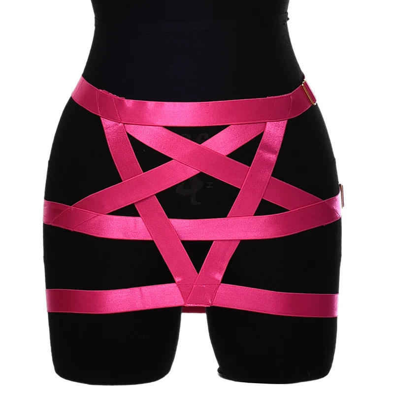 

2021 Women Garter Belt Five-pointed star harnessTeddy Babydoll Sexy Bodysuit Sexy Lingerie Underwear Sets