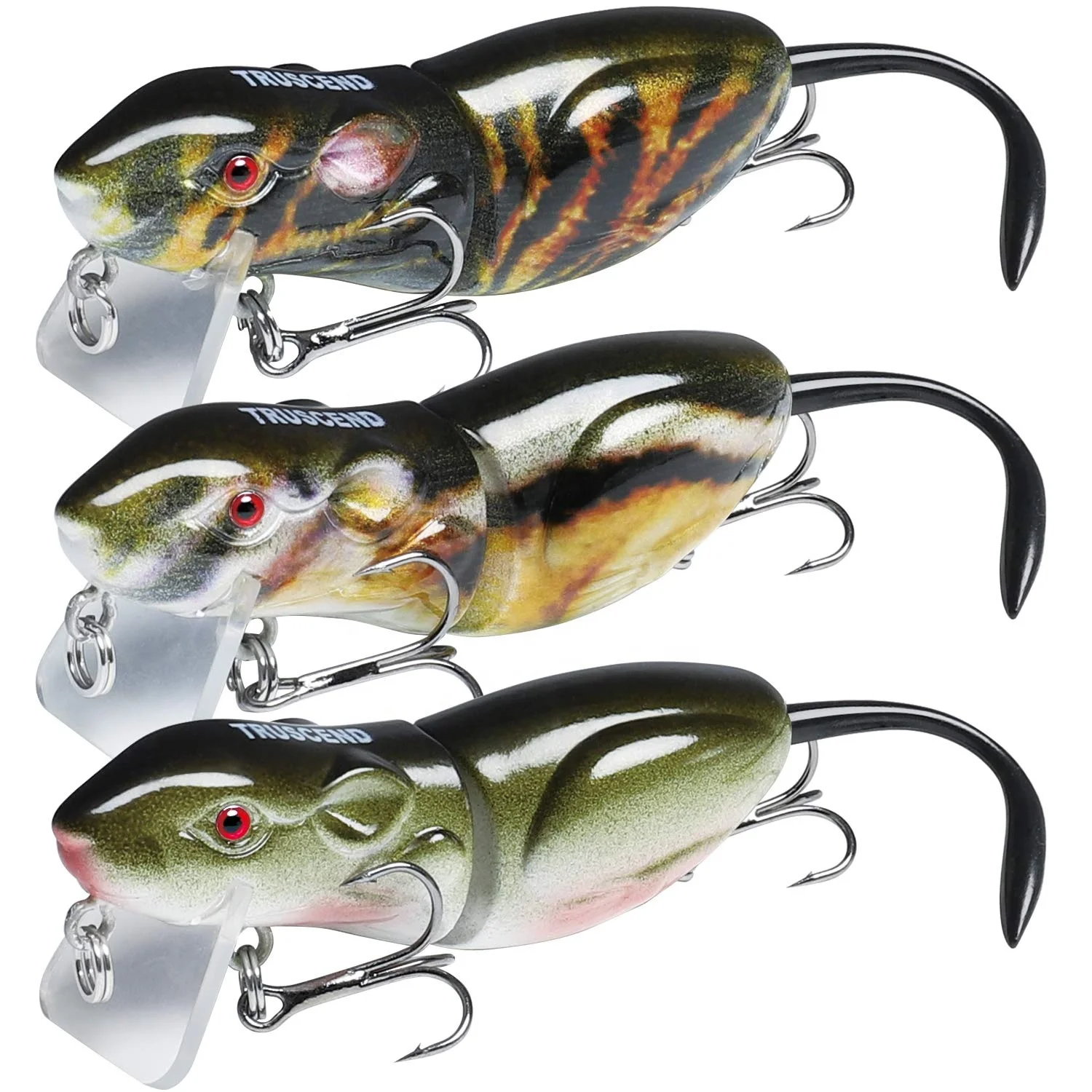

TRUSCEND Amazon Best Seller Freshwater Fishing Lures Small Rat TopWater Baits For Bass Fishing Topwater Baits, G-2.4-0.35oz