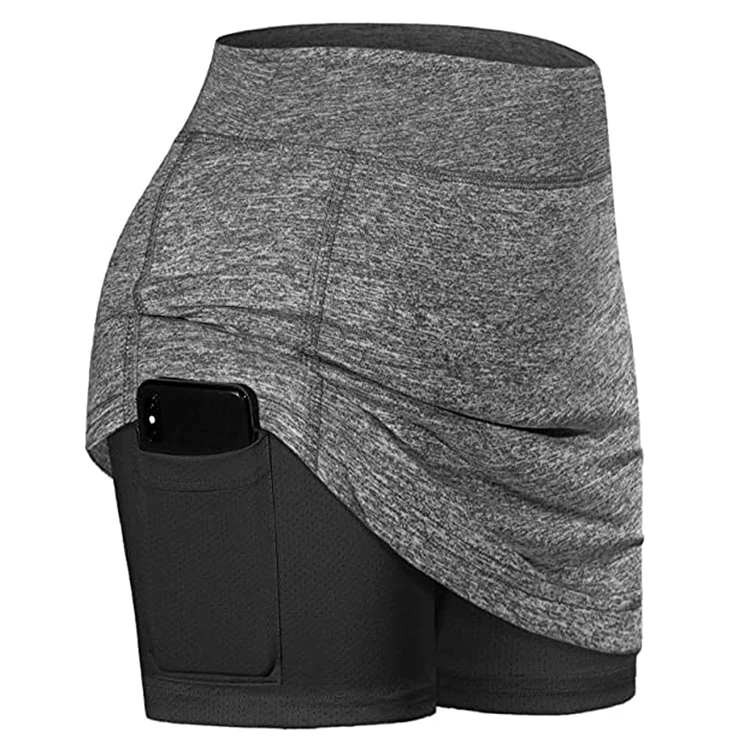 

Women Tennis Skirts Inner Shorts Elastic Sports Golf Skorts with Pockets, Customed