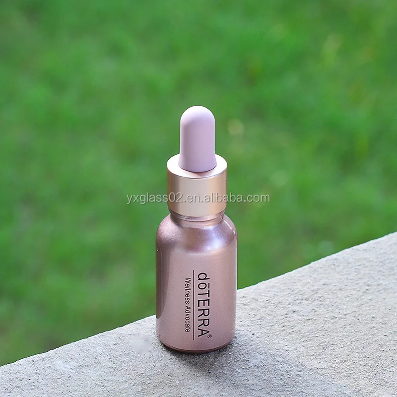 Rose gold essential oil glass bottle10ml 15ml 30ml serum glass bottle Dropper bottle details