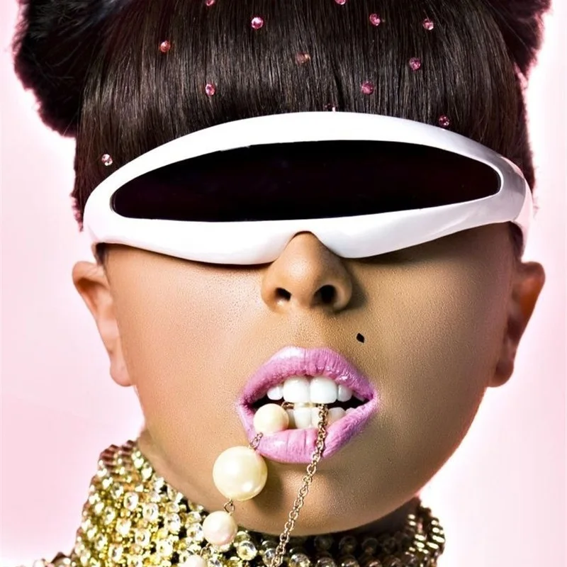 

Fashion Futuristic Narrow Cyclops Sunglasses One HD UV400 Mirrored Lens Eyewear Glasses for Funny Party Supplies