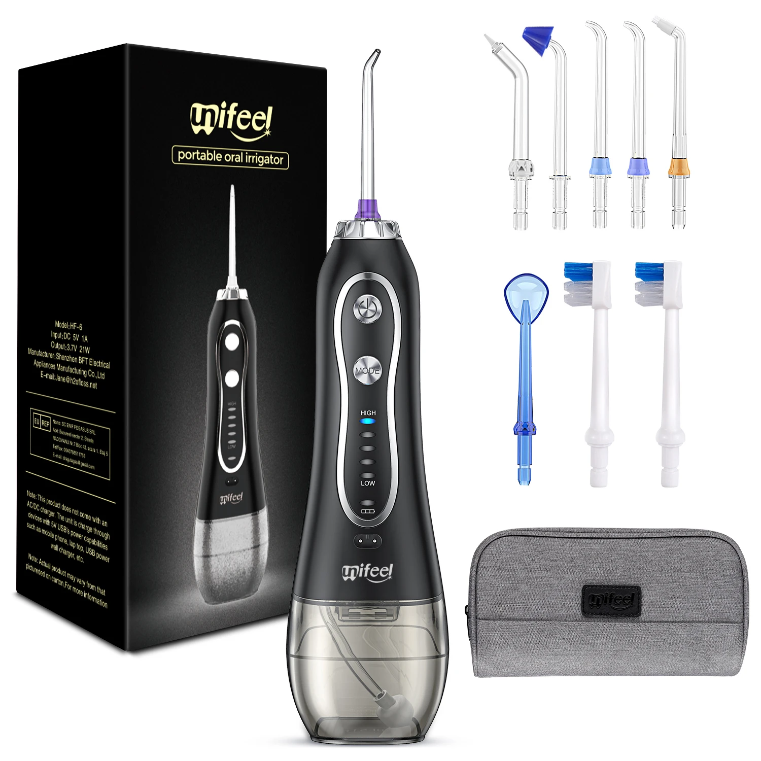 

2021 Best Seller Dental Spa Product 5 Working Modes Portable Oral Irrigator 300ml IPX7 Waterproof Travel Water Floss