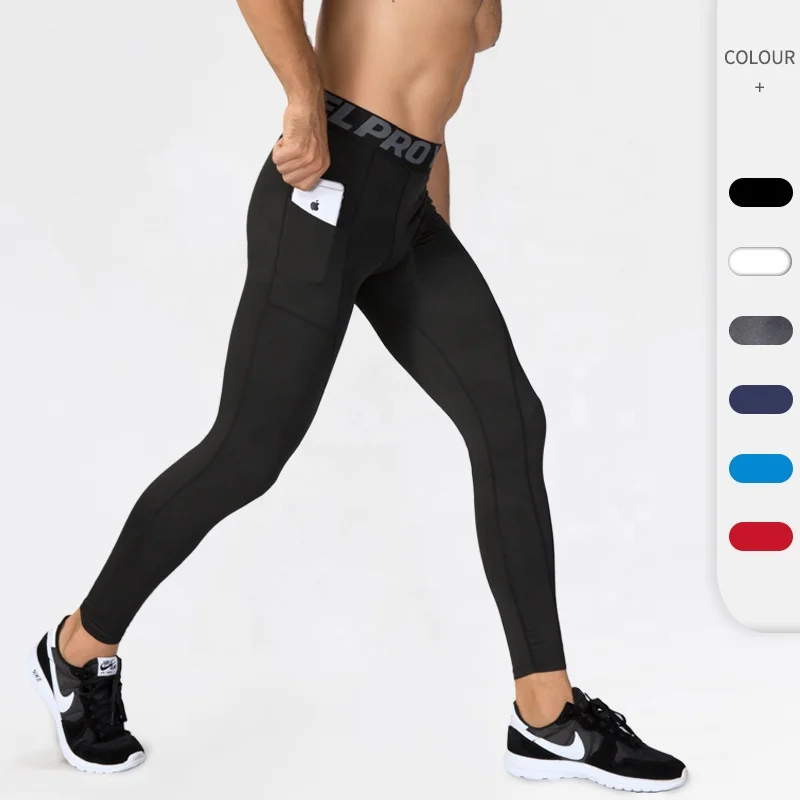 

2021 NEW Custom Men Sports Athletic Wear Mens Fitness Breathable Compression Running Leggings Gym Pants sports tennis wear