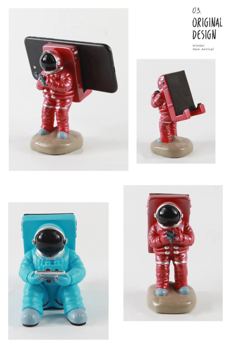 Creative Astronauts Ornaments Universal Cell Mobile Phone Stand Holder