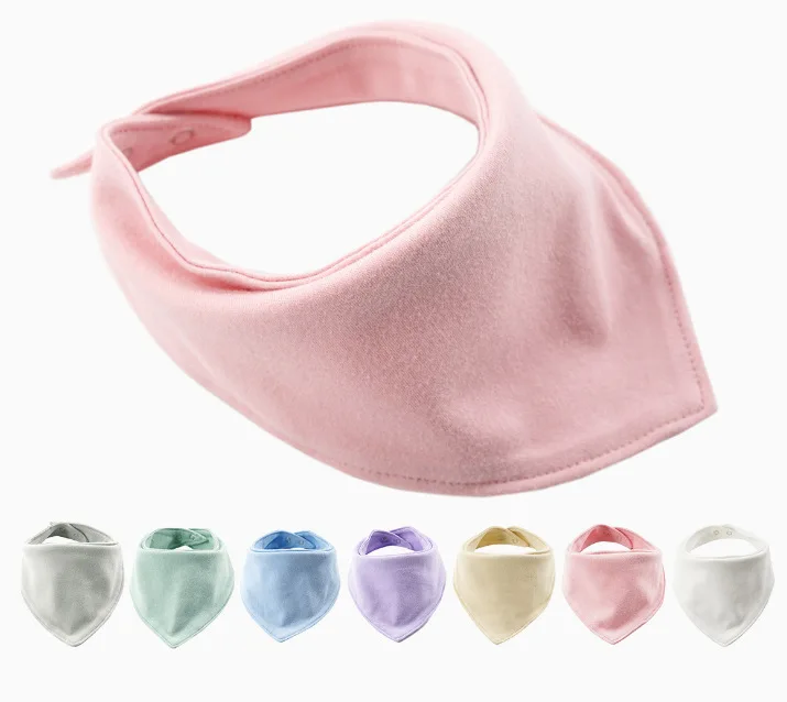 

High quality customized 100% pure cotton solid color large size colorful double layer pet dog bandana, Picture shows