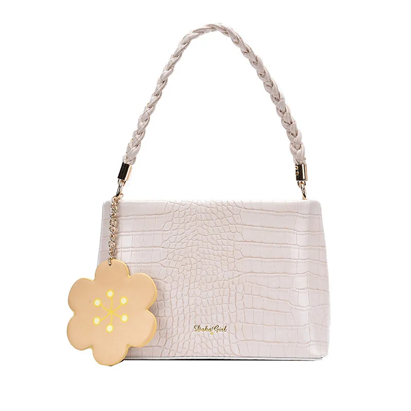 

Women Crocodile pattern hand bag armpit bag portable small popular retro texture simple shoulder bag