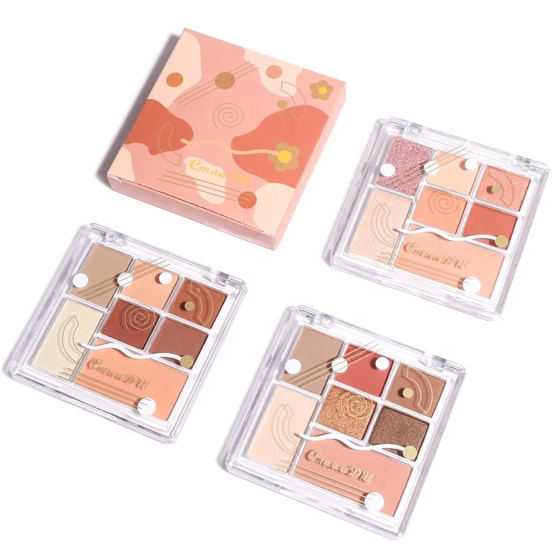 

3 Styles 7 Colors Face Makeup Combo Plate Blush Highlighter Matte Pearlescent Bright Shimmer Cheap Long Last Eyeshadow Palette, As picture shown