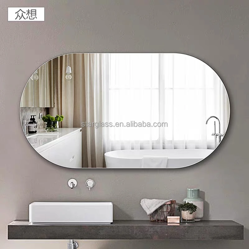 

Decorative wall glass mirror hotel decoration living room mirror price, Clear