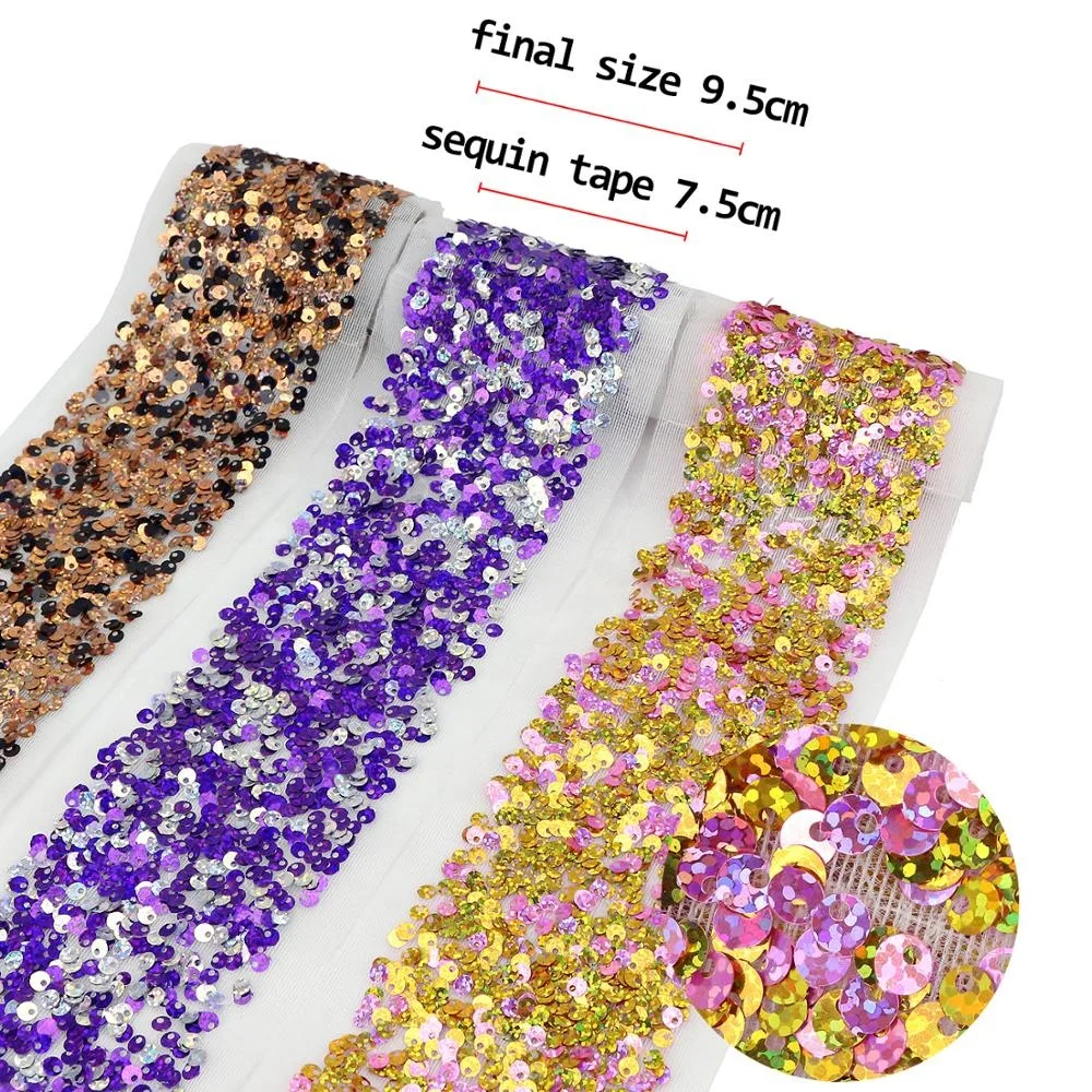 

Midi Design Rainbow Wired Ribbon Bow Scatter Sequin Ribbons 75mm
