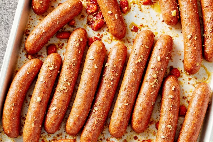 Smoked Italian sausage with barbecue sauce