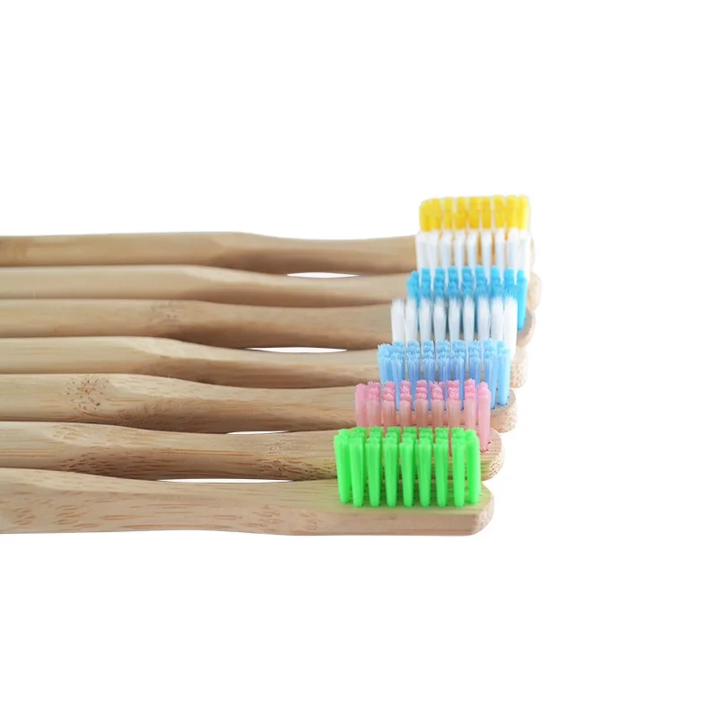 

bamboo handle dental brush toothbrush in bamboo case, Different color