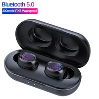 

B5 TWS Bluetooth Wireless Earphone 5.0 Touch Control Waterproof 9D Stereo Headset 300mAh Power Bank TWS Earphones