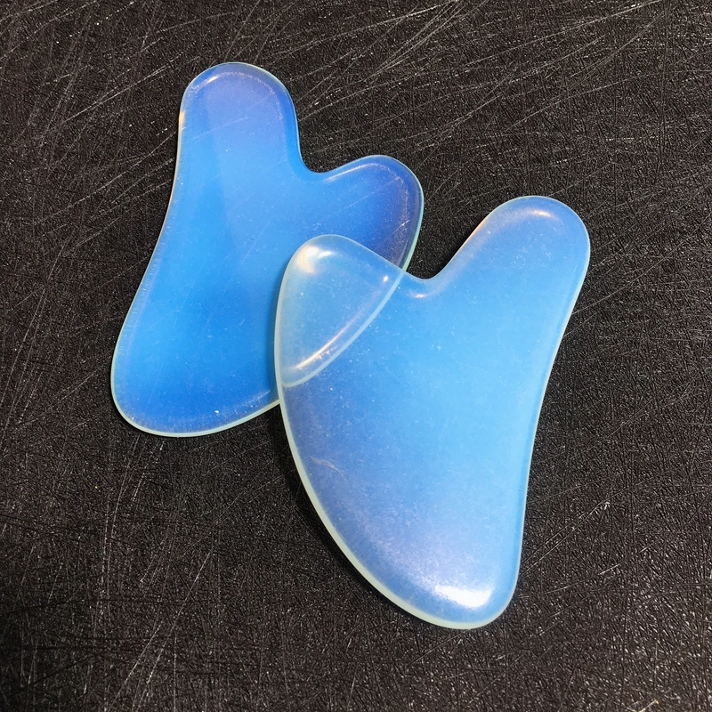 

Amazon hot selling Heart Semi-precious Opalite stone Gua sha Tool Board