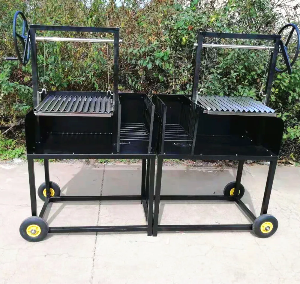 Commercial Split Double Argentine Parrilla Bbq Grill With Two Hand ...