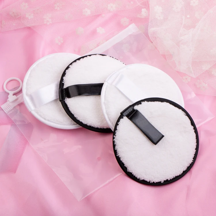 

Wholesale Hot Popular Eco-friendly Round Shape Microfiber Washable Reusable Facial Makeup Remover Pads With Private Label