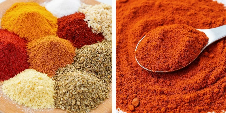 Various chili powder jars labeled clearly