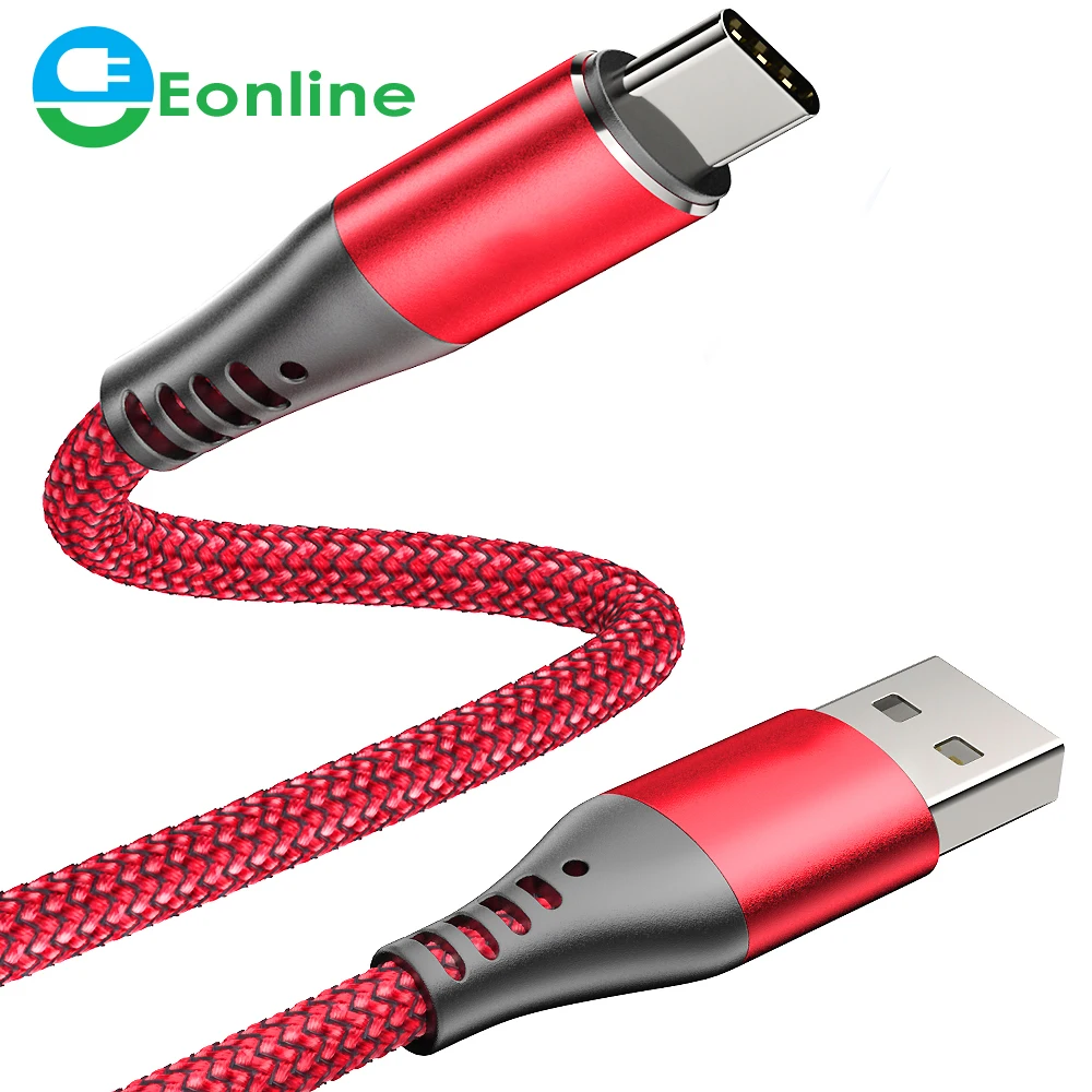 

0.5M 1.2m 1.8M Fast Charging Type-C Kable for Huawei P30 P20 Mate 20 Pro Phone Supercharge QC3.0 USBC Cabo 5A USB Type C Cable, Black /red
