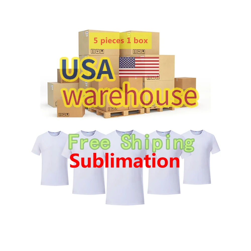 

shirts for sublimation printing Free Shipping unisex tee shirts cotton feel wholesale blank 100 polyester shirts sublimation