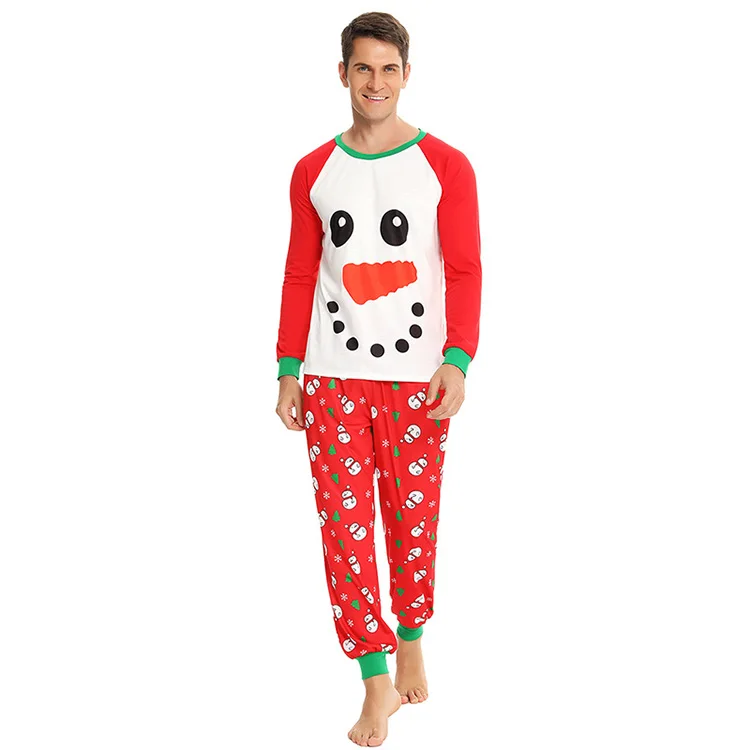 

2022 Wholesale Soft Home Designer Two Piece Christmas Family Men Pajamas Cotton Sleepwear for Men