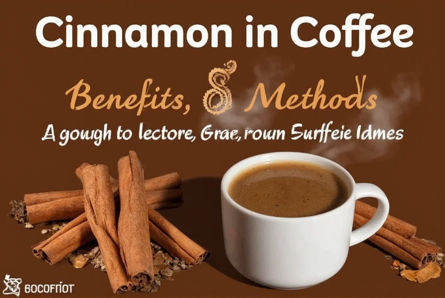 Side-by-side comparison of coffee with and without cinnamon showing color difference