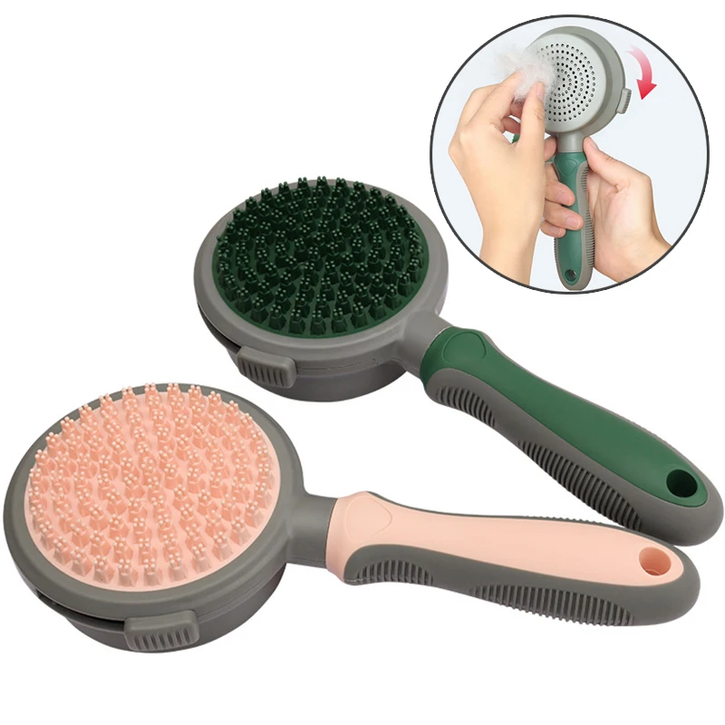 

Pet Hair Removal Comb Dog Cat Comb Double-sided Bath Brush Hair Removal Massage Hair Removal Self-cleaning Comb Cat Products