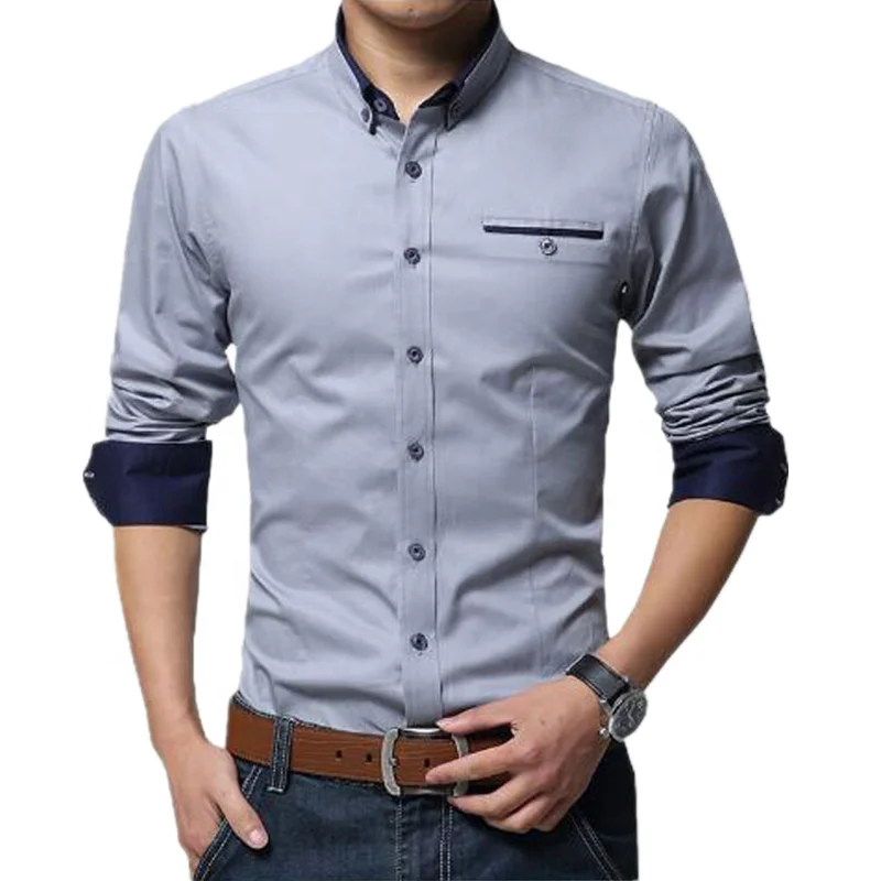 Super September Custom Offer Long Sleeve Casual Business Men's Shirts