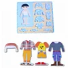 Montessori Early Educational toy Life knowledge training Eco-friendly wood puzzle Change Clothes Games