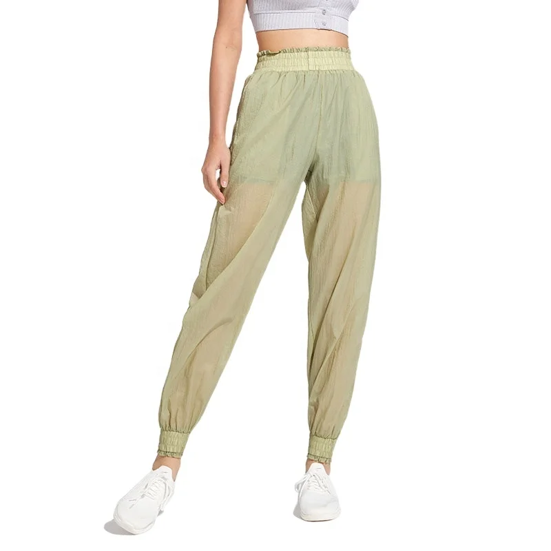 

High waist elasticated harem pants loose breathable quick-drying yoga running trousers women