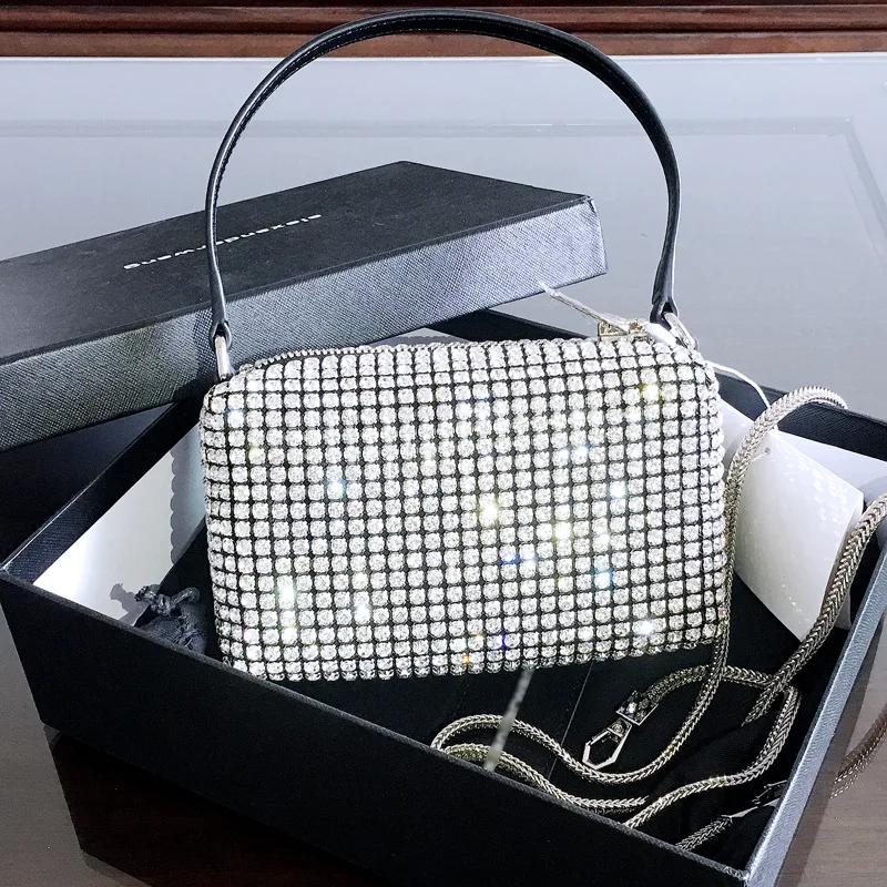 

Made in China fashion diamond bag crystal bag dinner bag handbag, Black